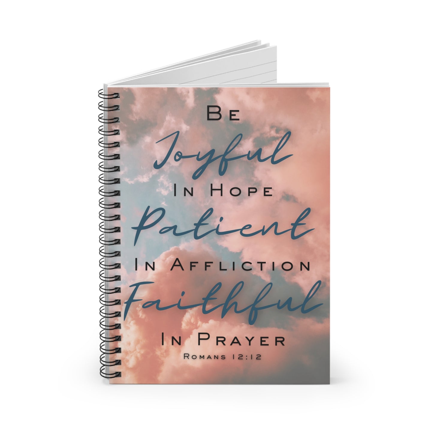 Romans 12:12 Verse Spiral Notebook