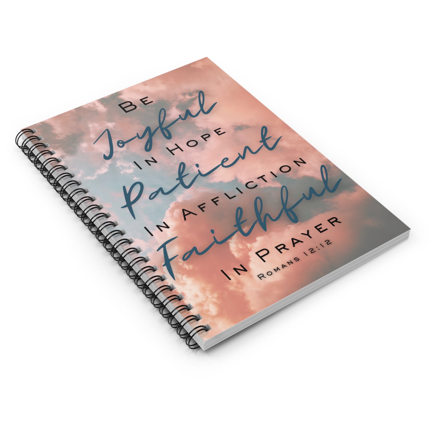 Romans 12:12 Verse Spiral Notebook